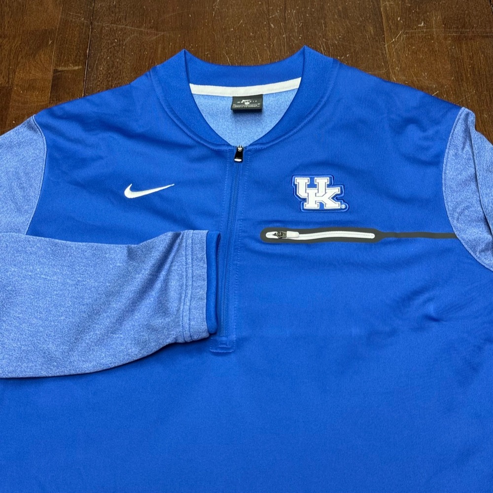 Nike Kentucky Wildcats Pullover Mens Medium Blue Dri-FIT Quarter 1/4 Zip BBN
